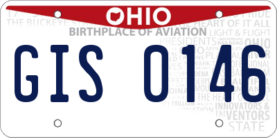 OH license plate GIS0146