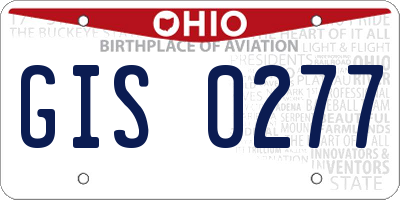 OH license plate GIS0277
