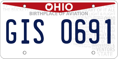 OH license plate GIS0691