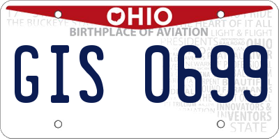 OH license plate GIS0699