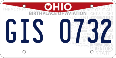 OH license plate GIS0732