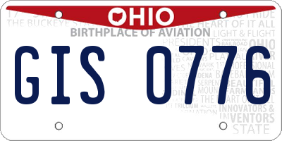 OH license plate GIS0776