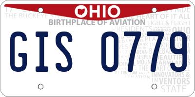 OH license plate GIS0779