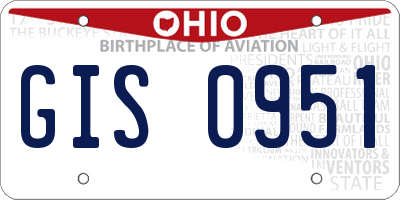 OH license plate GIS0951