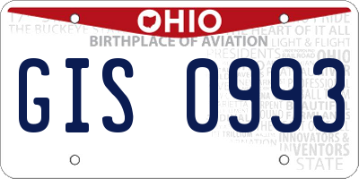 OH license plate GIS0993