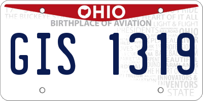 OH license plate GIS1319