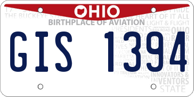 OH license plate GIS1394