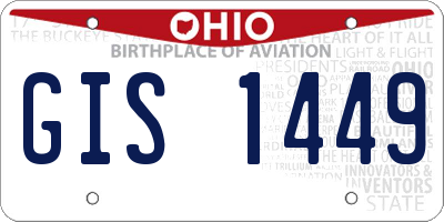 OH license plate GIS1449