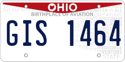 OH license plate GIS1464