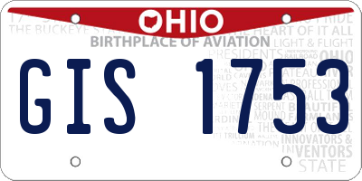 OH license plate GIS1753