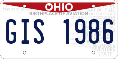 OH license plate GIS1986