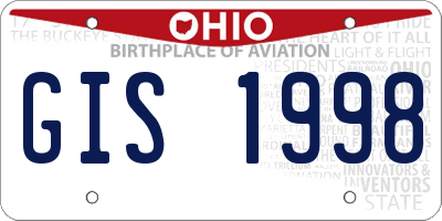 OH license plate GIS1998