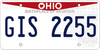 OH license plate GIS2255