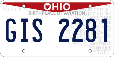 OH license plate GIS2281