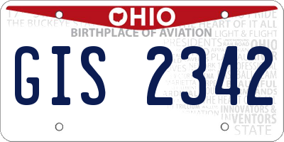 OH license plate GIS2342