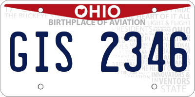 OH license plate GIS2346