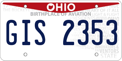 OH license plate GIS2353