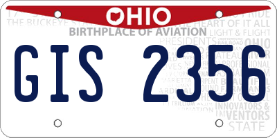 OH license plate GIS2356
