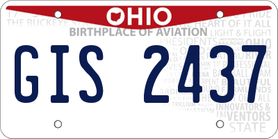 OH license plate GIS2437