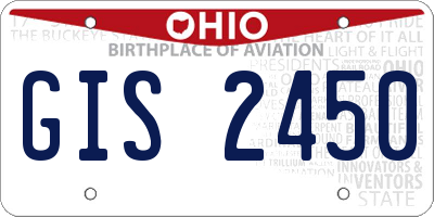 OH license plate GIS2450