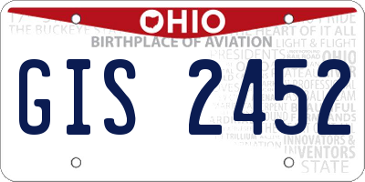 OH license plate GIS2452