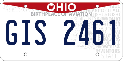 OH license plate GIS2461