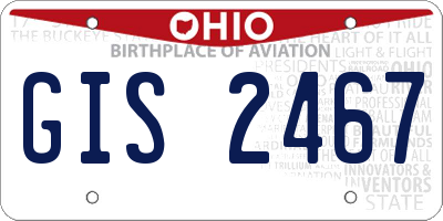 OH license plate GIS2467