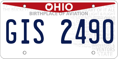 OH license plate GIS2490