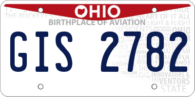 OH license plate GIS2782