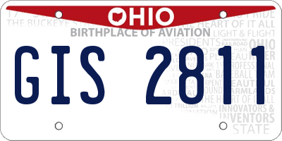 OH license plate GIS2811