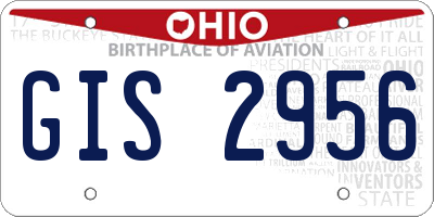 OH license plate GIS2956