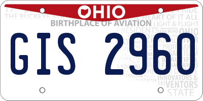 OH license plate GIS2960