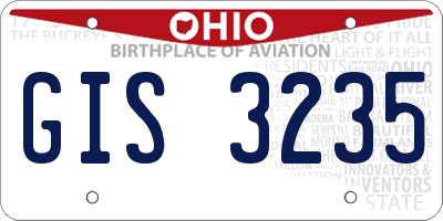 OH license plate GIS3235