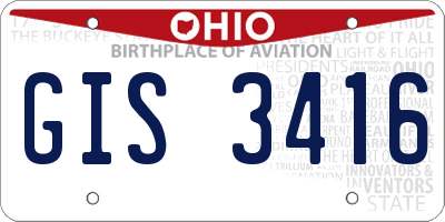 OH license plate GIS3416