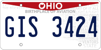 OH license plate GIS3424