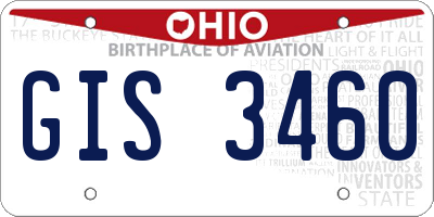 OH license plate GIS3460