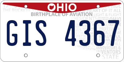 OH license plate GIS4367