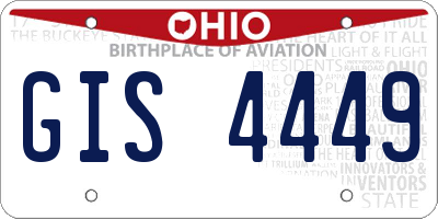 OH license plate GIS4449