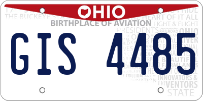 OH license plate GIS4485