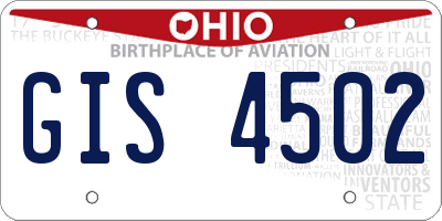 OH license plate GIS4502