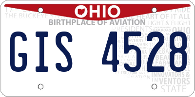 OH license plate GIS4528