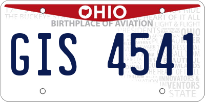 OH license plate GIS4541