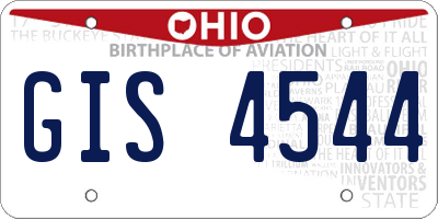 OH license plate GIS4544