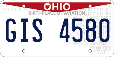 OH license plate GIS4580