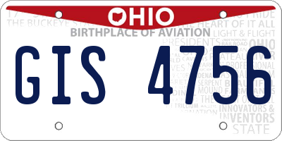 OH license plate GIS4756