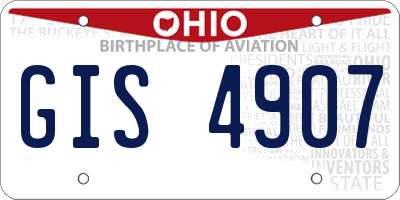 OH license plate GIS4907