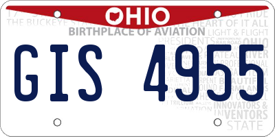 OH license plate GIS4955