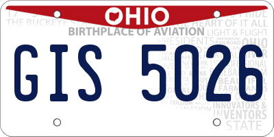 OH license plate GIS5026