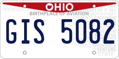 OH license plate GIS5082
