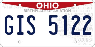 OH license plate GIS5122
